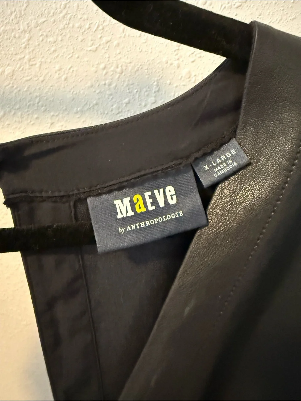 MAEVE ANTHRO leather blouse
